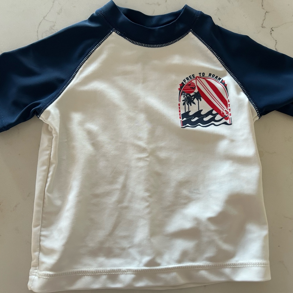 OshKosh B'gosh Navy and White Shirt with Nautical Design